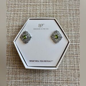 Bomb Party - August Birthday Collection Earrings “Dusted Glimmering Ferns”